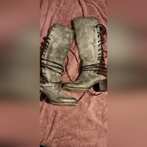 Freebird Coal Tall Boots in Gray/red Size 8